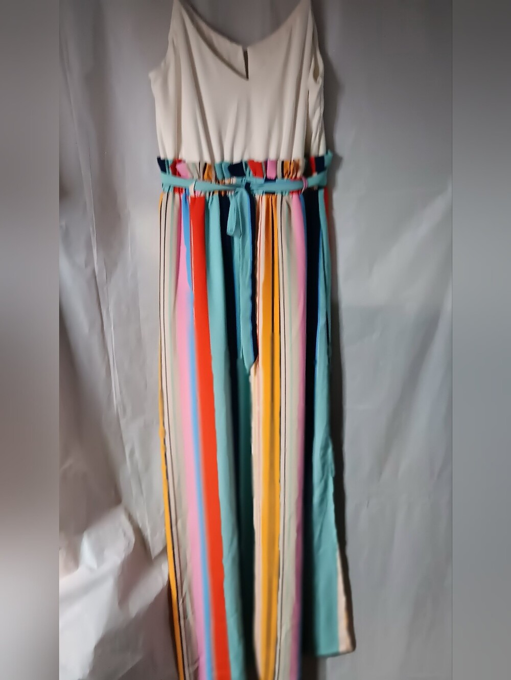 Main Strip Rainbow Stripe Women's S Maxi Dress